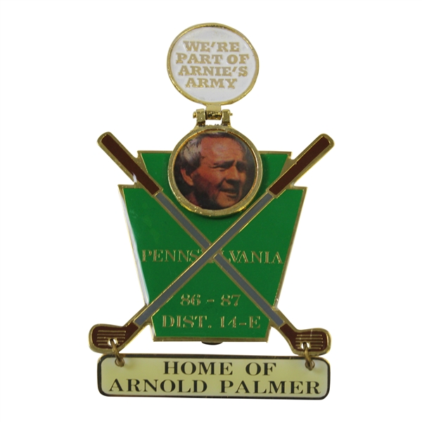 Classic Arnold Palmer Latrobe Lions Club Member Coat Crest "Were Part of Arnies Army"