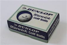 Half-Dozen Wrapped Dunlop Warwick Golf Balls in Box