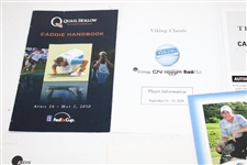 Nine (9) Different Players Caddies Handbooks For PGA Events - Detailed Tour Info