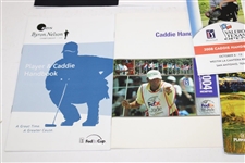 Nine (9) Different Players Caddies Handbooks For PGA Events - Detailed Tour Info