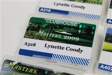 2007, 2008, 2009, 2012, 2013 2014 Masters Clubhouse Badges - Lynette Coody 