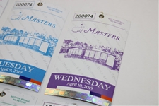 Six (6) Different 2019 Masters Tournament Tickets - Mon-Sat - Tiger Win