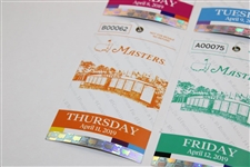 Six (6) Different 2019 Masters Tournament Tickets - Mon-Sat - Tiger Win