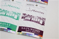 Six (6) Different 2019 Masters Tournament Tickets - Mon-Sat - Tiger Win