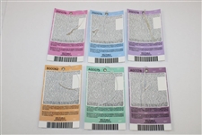 Six (6) Different 2019 Masters Tournament Tickets - Mon-Sat - Tiger Win