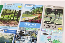 Twelve (12) Straight Years of Masters Tickets - 2009-2020 (One Each)