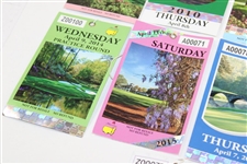 Twelve (12) Straight Years of Masters Tickets - 2009-2020 (One Each)