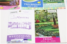 Twelve (12) Straight Years of Masters Tickets - 2009-2020 (One Each)