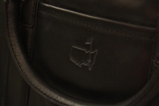 Masters Tournament Logo Premium Black Leather Briefcase/Laptop Bag - New with Tags