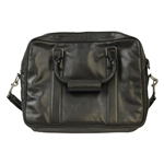 Masters Tournament Logo Premium Black Leather Briefcase/Laptop Bag - New with Tags