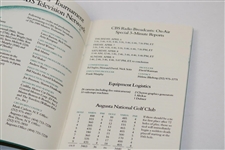 1989 Masters Tournament CBS Sports Broadcast Guide Booklet