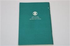 1989 Masters Tournament CBS Sports Broadcast Guide Booklet