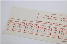 Official 1956 US Amateur Scorecard - Jack Nicklaus' First USGA Competition