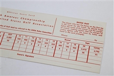 Official 1956 US Amateur Scorecard - Jack Nicklaus' First USGA Competition