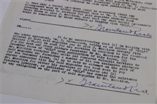 Grantland Rice Twice Signed Signed Contract w/Reference to Bobby Jones Golf Magazine JSA ALOA