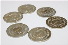 First Six (6) Memorial Tournament Honorees Medals Coins w/Bobby Jones & others