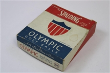 1943 Dozen (12) Wrapped Spalding Olympic Golf Balls in Fold Up/Out Display Box