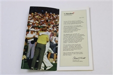 Jack Nicklaus Signed 1987 Masters TV Viewers Guide- 1986 Putt Cover Depiction JSA ALOA