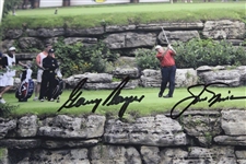 Nicklaus, Player, Geiberger & Baird Signed Legends of Golf Tee Shot Photo JSA ALOA
