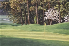 Vinny Giles' Augusta National Golf Club 8th Hole Limited Edition Signed Linda Hartough Canvas - 1999