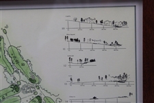 The Augusta Chart' Dr. Alister Mackenzie Golf Course Architect Ltd Ed 59/250 Map - Framed