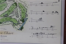 The Augusta Chart' Dr. Alister Mackenzie Golf Course Architect Ltd Ed 59/250 Map - Framed