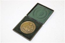 PGA International Team Matches Bronze Medallion Golf Trophy in Box - Thomas W. Crane