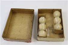 Wright & Ditson Eagle Golf Ball Box with Six (6) Golf Balls