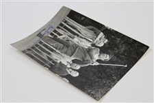 Peter Thomson Signed 1967 B&W Tee Shot Press Assoc. Photo JSA ALOA