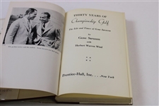 1950 '30 Years of Championship Golf' by Gene Sarazen with Signed Card JSA ALOA