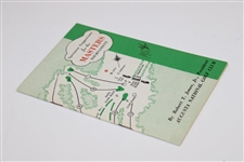 1954 Masters Tournament Spectator Guide - Sam Snead Winner