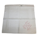 Rare Roberto de Vicenzo & Bob Goalby Signed Champs Dinner Napkin with '65' Notation JSA ALOA