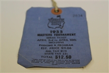 1955 Masters Tournament SERIES Badge #2834 with Original String - Middlecoff Winner