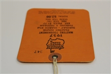 1957 Masters Tournament Sunday Practice Rd Ticket #347 with Original String - Doug Ford Winner