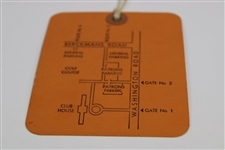 1957 Masters Tournament Sunday Practice Rd Ticket #184 with Original String - Doug Ford Winner