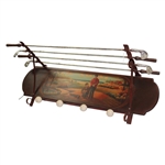 Classic Decorative Golf Scene Painted Clubs & Golf Balls Dual Coat Rack/Shelf