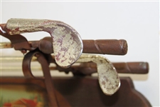 Classic Decorative Golf Scene Painted Clubs & Golf Balls Dual Coat Rack/Shelf