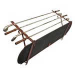 Classic Decorative Golf Scene Painted Clubs & Golf Balls Dual Coat Rack/Shelf