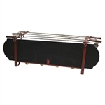 Classic Decorative Golf Scene Painted Clubs & Golf Balls Dual Coat Rack/Shelf