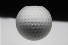 Tiffany & Co Luxury Leaded Crystal Art Glass Golf Ball Paperweight