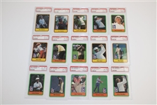 Complete Set of PSA Graded NM-MT 8 Slabbed 1981 Donruss Golf Cards - 63 in Total