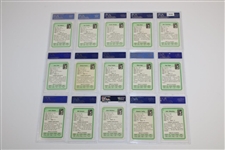 Complete Set of PSA Graded NM-MT 8 Slabbed 1981 Donruss Golf Cards - 63 in Total
