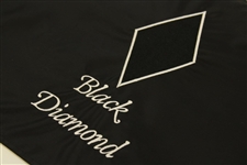 Undated Black with White Black Diamond Embroidered Golf Flag