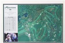 2004 Augusta National Golf Club Masters Aerial Fold Out Map - Framed