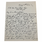 John E. Laidlay Signed Handwritten Letter Dated January 28th, 1924 JSA ALOA