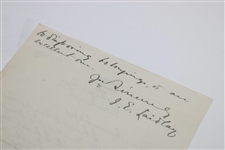 John E. Laidlay Signed Handwritten Letter Dated January 28th, 1924 JSA ALOA