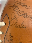 Joe Montana & Team Signed 1977 Notre Dame National Champions Cotton Bowl Football JSA ALOA
