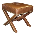 2022 Augusta National GC Berckman's Place Masters Ltd Ed Brown Leather Ottoman