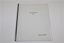1997 Golf Club Histories Booklet by Alastair J. Johnston