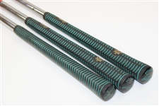 Ben Hogan Woods 1-3-5 Persimmon Heads Oil Hardened Steel Shafts Apex #5 Hogan Grips